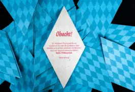 Zu sehen ist das Brettspiel rund ums Thema Oberbayern. Das Brettspiel wurde entwickelt und gestaltet von Grafikdesignerin Theresa Fischer aus Oberau bei Garmisch-Partenkirchen.