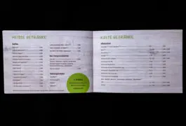 Zum sehen ist die Speisekarte der Croissanterie Gabriels in Seefeld am Pilsensee. Gestaltet von der Grafikdesignerin Theresa Fischer aus Oberau bei Garmisch-Partenkirchen.