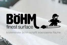 Zu sehen ist das Logo, das ich für Böhm finest surface gestaltet habe. Mein Kunde hat einen Malermeisterbetrieb in Hamburg. Gestaltet habe ich es, die Grafikdesignerin Theresa Fischer aus Oberau bei Garmisch-Partenkirchen. 